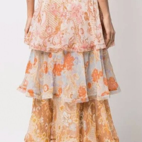 Zimmerman Women's Postcard Flounce Midi Skirt - Picture 4 of 5